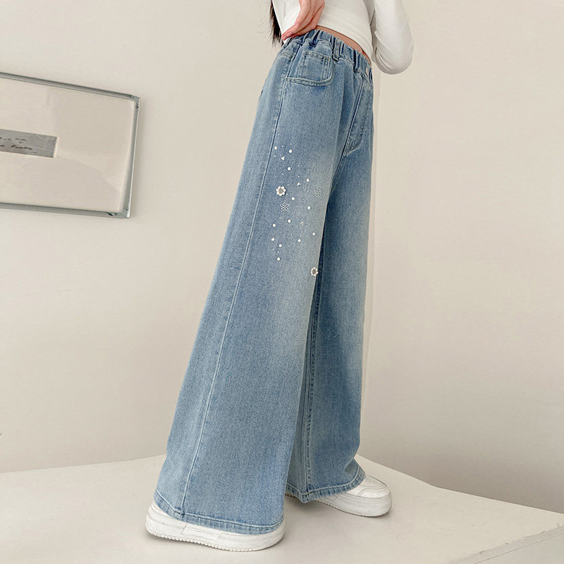 女童裤子春秋款2026新款儿童中大童牛仔裤女孩春季喇叭裤子初,童装/婴儿装/亲子装,裤子,淘宝优惠券,粉丝福利购,淘宝优惠卷