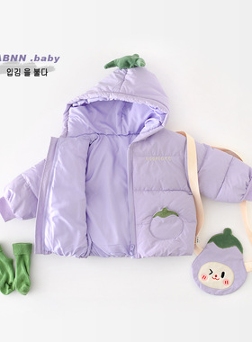 宝宝棉服秋冬款婴儿手塞棉衣三层夹棉加厚女童小棉袄送配饰95503