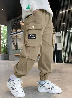 男童裤子春秋款2026新款炸街痞帅儿童工装裤潮帅气时髦男孩休闲裤