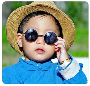 儿童墨镜圆框太子镜拍照道具跳舞表演太阳眼镜小孩子个性眼镜节目