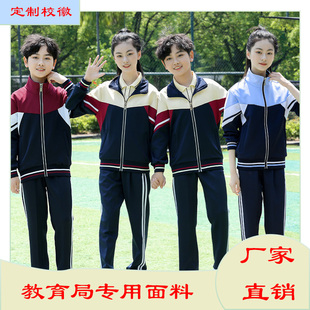 新款春秋季幼儿园拉链外套运动会初中学生班服校服定制套装三件套