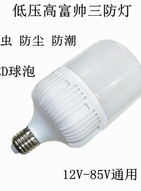 E27低压工地户外照明三防灯12V24V36V48V60V72V85V15W20W30W灯泡