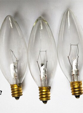 E12小螺口灯泡台灯灯泡 220V240V25WW40W60W尖头灯泡磨砂灯泡暖光