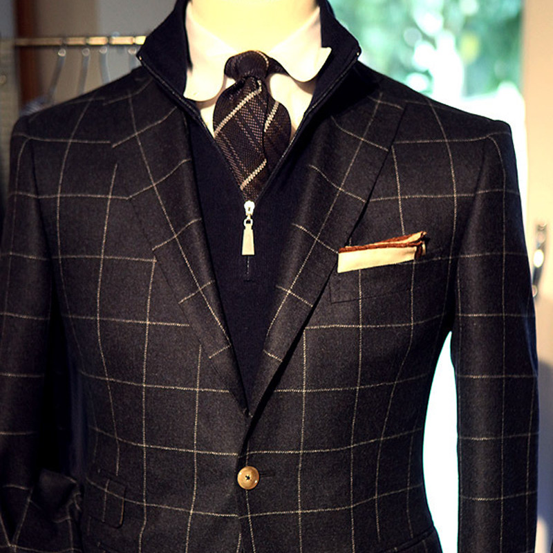 量身定制羊毛西服套装高端手工男士上门定做结婚礼服工作西装正装