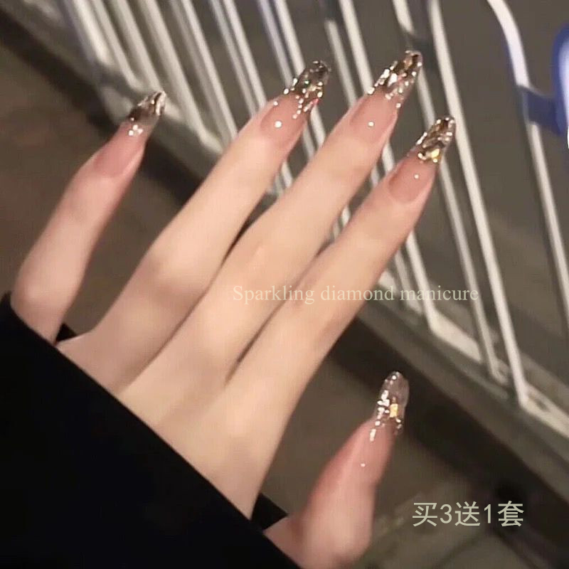 千金穿戴甲指甲贴片成品2023秋冬新款高级感轻奢假指甲美甲结婚甲