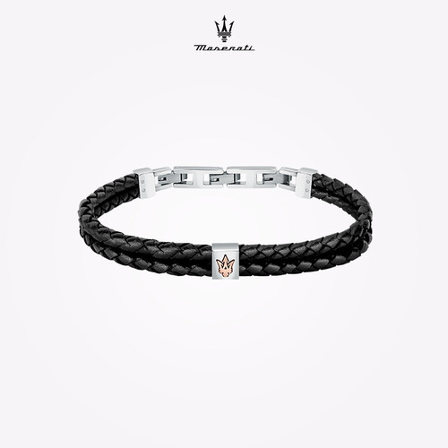 Maserati/玛莎拉蒂皮革编织手环