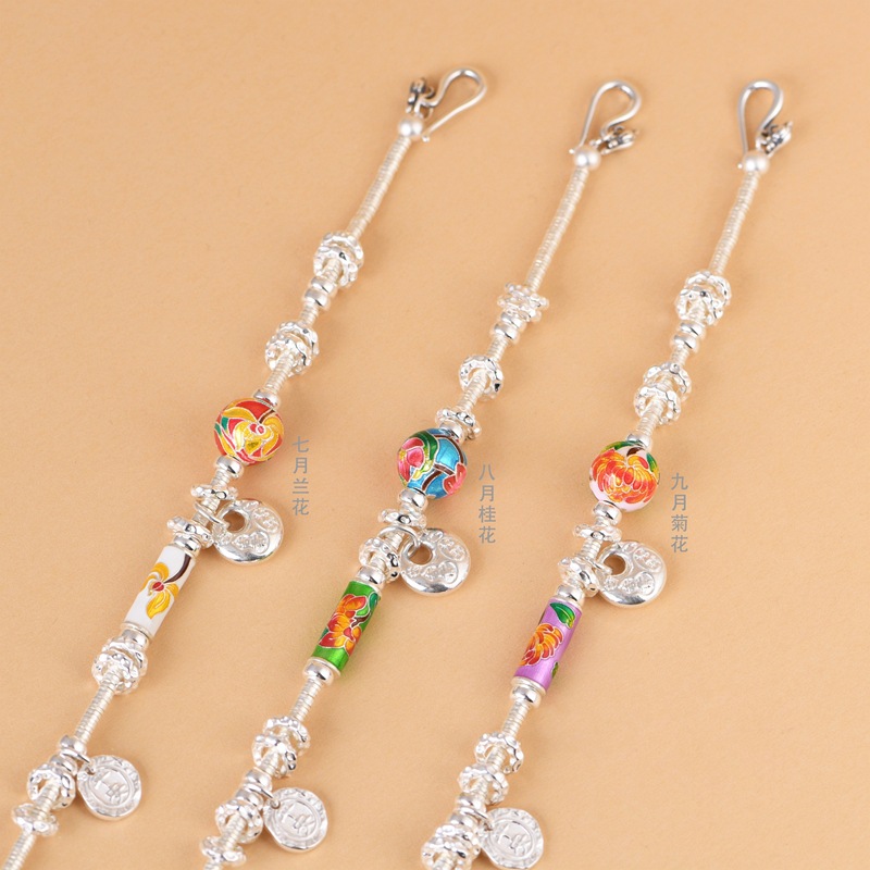 新款手工S925十二月花神时尚手链