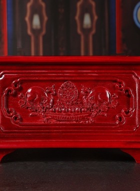 藏式八宝实木糌粑盒长方形食盒