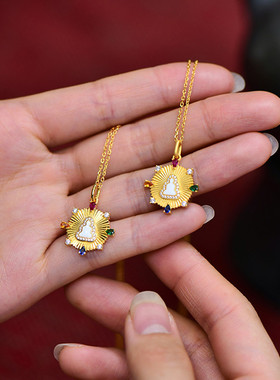 五方佛吊坠藏式民族风项链吊坠