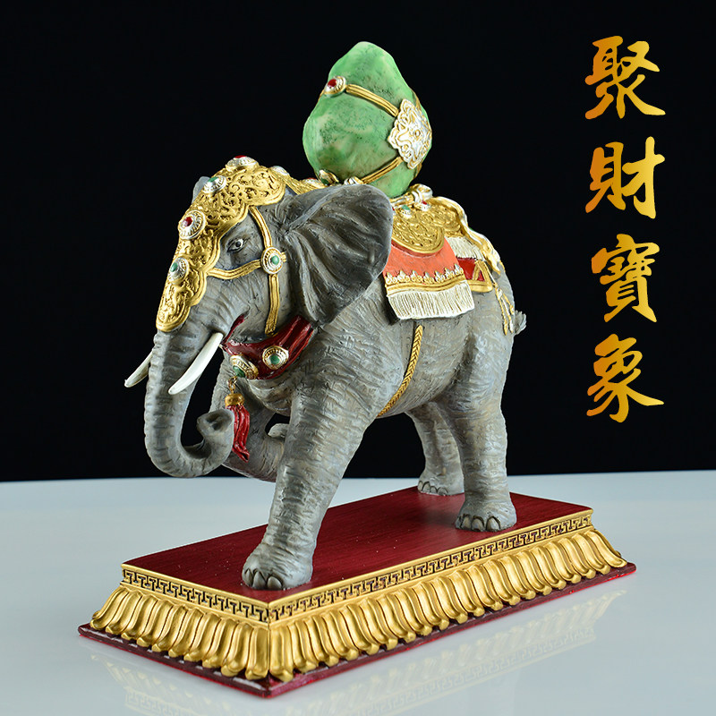 酒柜玄关佛堂寺庙创意大象摆件