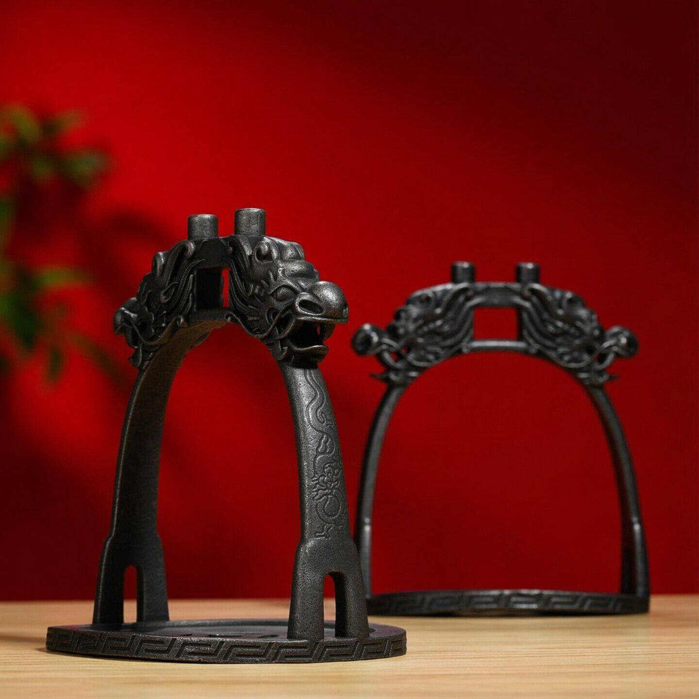 马匹装备纯铁马镫一对骑马老物件马具马登马术用品铁马蹬工艺品