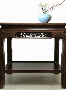 实木角几沙发边几小茶几客厅中式原木盆景鱼缸架新古典木质电话几