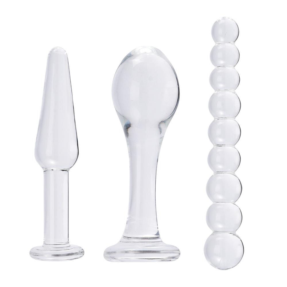 按摩女用器具入门玻璃局部按摩器脸部按摩连珠女新款菊部门塞自律