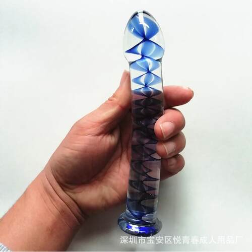 Glass-made femalemasturbation toy fake phallus adult product