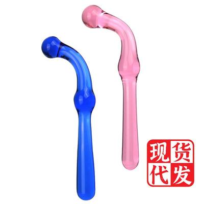 抚慰器具透明玻璃局部按摩棒按压按摩棒耐高温穴位器抚慰按摩棒缓