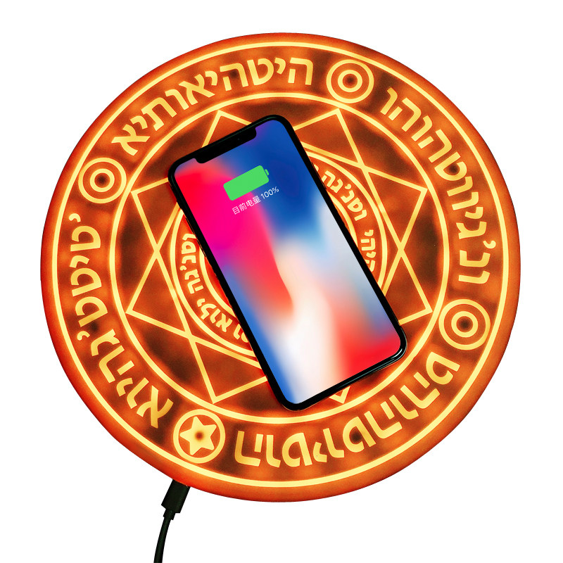 适用于苹果12XR小樱魔法阵天使翅膀手机无线充电器iPhone11pro13p