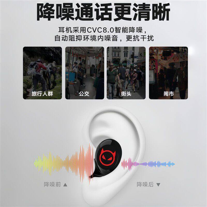 德国柏林之声小恶魔入耳式无线蓝牙耳机运动电竞智能降噪送