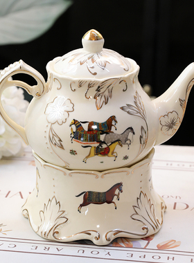 马到福来陶瓷泡茶壶家用茶具套装家用精致茶具泡茶的杯子家用茶壶