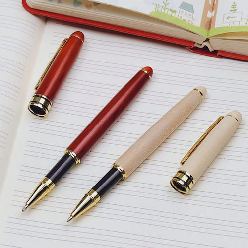 礼盒装木头木质黑色签字笔