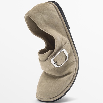 西班牙小众MD女鞋 2025复古沙色卡扣设计乐福鞋平底玛丽珍单鞋女