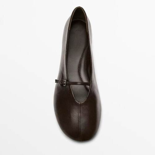 西班牙小众MD女鞋2026复古简约真皮法式奶奶鞋平底单鞋芭蕾舞鞋女