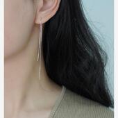 如帆 简约气质超长耳线925纯银流苏耳环百搭气质耳饰小众女40938