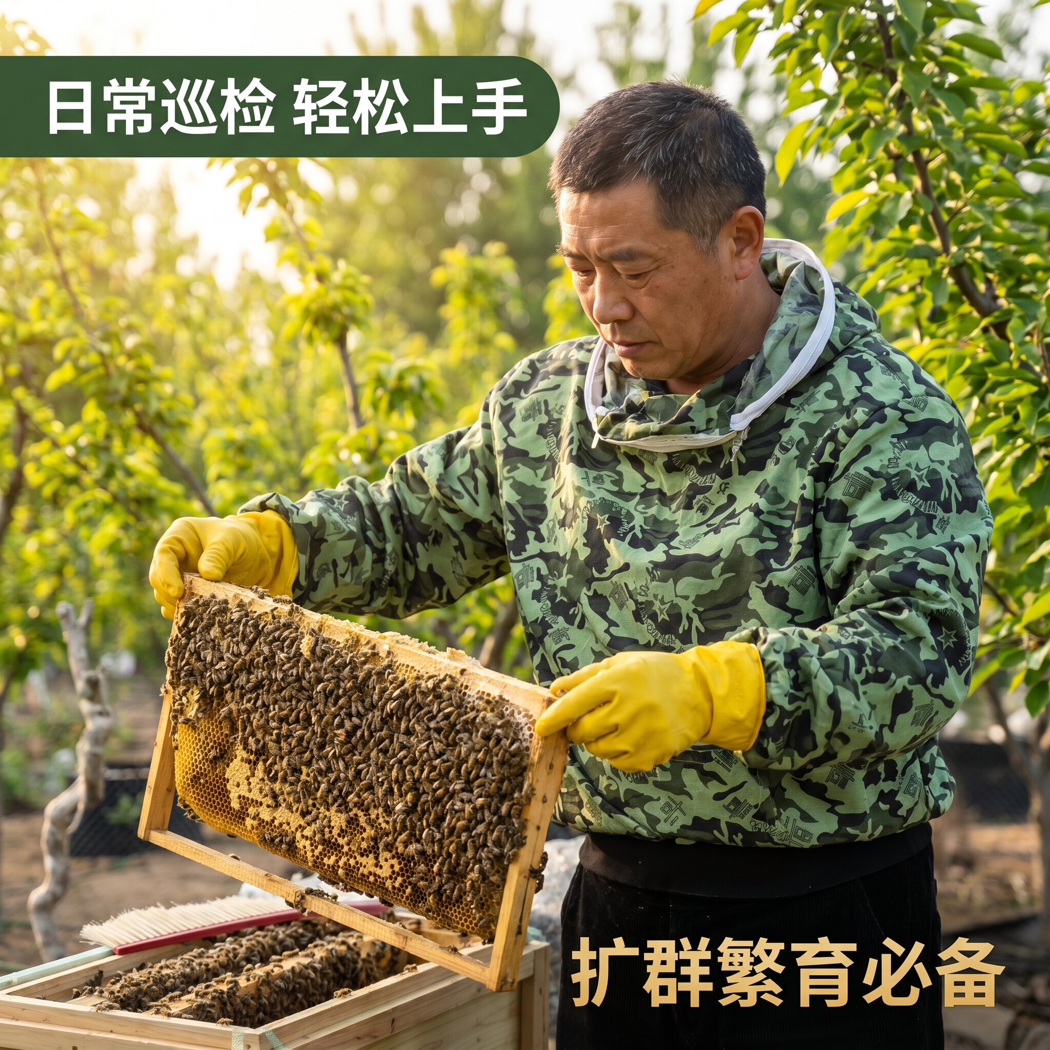 蜜蜂蜂群中蜂蜂群出售带王蜜蜂活群土蜂蜂子中华蜜蜂活体蜂王种王