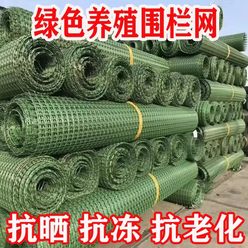 绿色塑料围栏网格防护网家用户外养殖鸡鸭菜园果园爬藤隔离护栏网