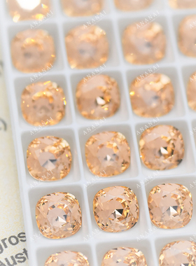 花式石 4470肥方 8MM 362浅橙色 美甲钻华子堆钻DIY奥钻穿戴美甲