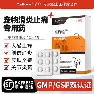 美洛昔康片猫狗狗宠物止疼药绝育术后关节消炎芬止疼片犬猫咪专用