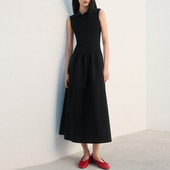 无袖 ZA 2026春季 连衣裙法式 女装 Polo领针织拼接A字背心裙 新款