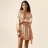 皱感上衣 女装 1328488 V领长袖 1321000 ZA 2026春季 连衣裙 新款