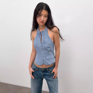 挂脖领上衣 女装 2010700 043喇叭裤 043 ZA 2026夏季 3152437 新款