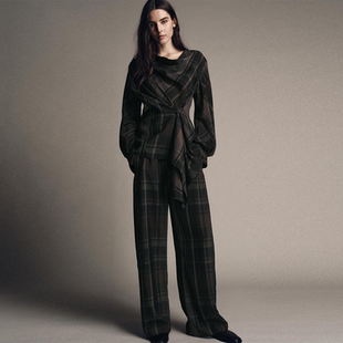 ZA2025女装 9366875气球裤 冬季 垂褶上衣 9573875 新品 高端自制款