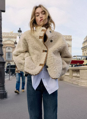 ZA 2025冬季新款女装百搭毛绒双面两面穿夹克外套 6318254 704