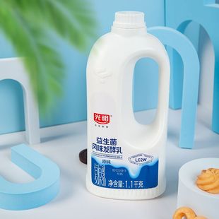 光明益生菌酸奶1.1kg大桶装低温新鲜营养早餐酸牛奶家庭装