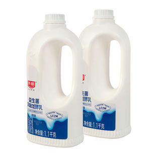 光明益生菌酸奶大桶装1.1kg原味新鲜低温奶营养早餐酸牛奶桶