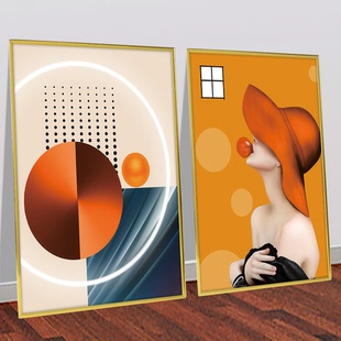 服装店轻奢装饰画试衣间创意挂画商场女装店背景墙贴画海报纸KT板