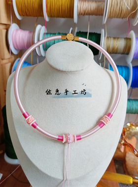 宝宝儿童圆形项圈福扣款新中式锦鲤吊坠挂绳项链周岁满月抓周百搭