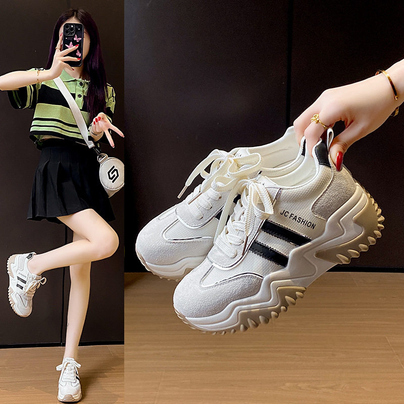韩版新款老爹鞋女2026春季学生运动跑步鞋休闲鞋厚底jc8821-2