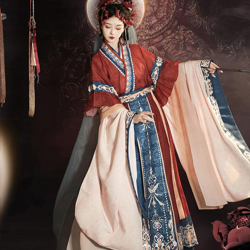 洛花赋【渡清欢】魏晋复原女款汉服神仙服传统国风交领半袖汉服