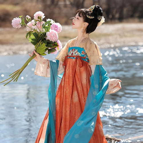 洛花赋【春意】唐制齐胸八破裙