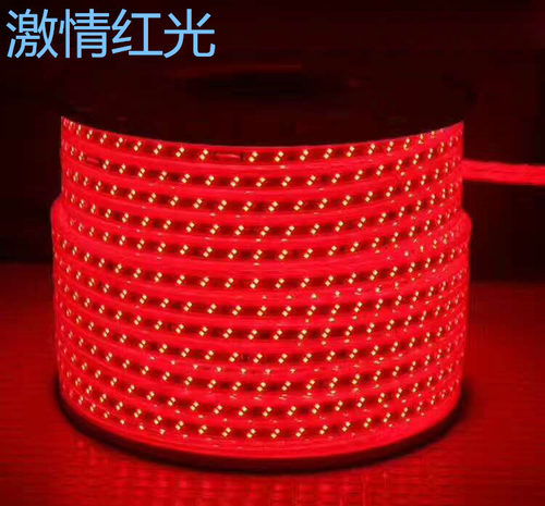led红色灯带户外防水220v节日