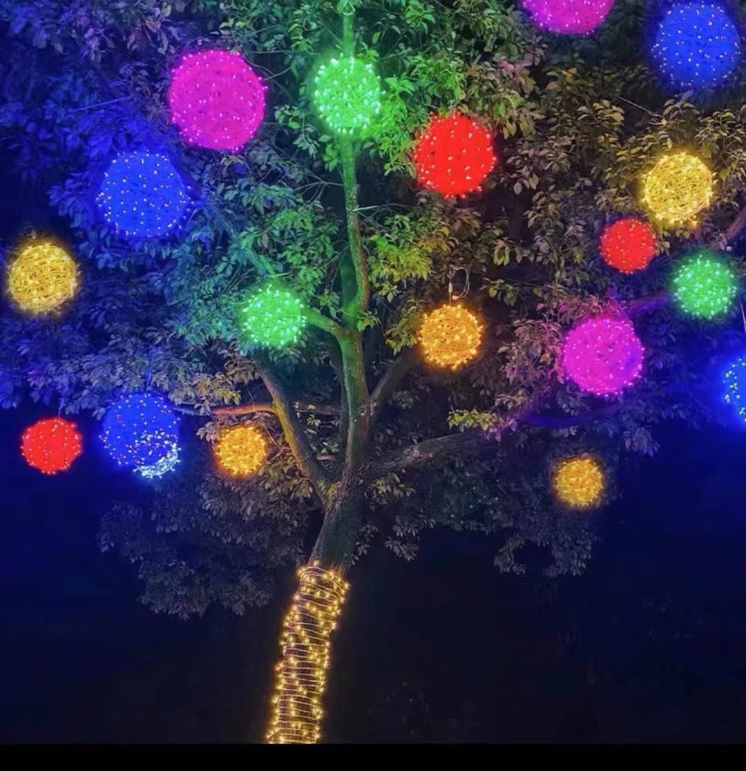 LED彩灯闪串户外树布置星星装饰