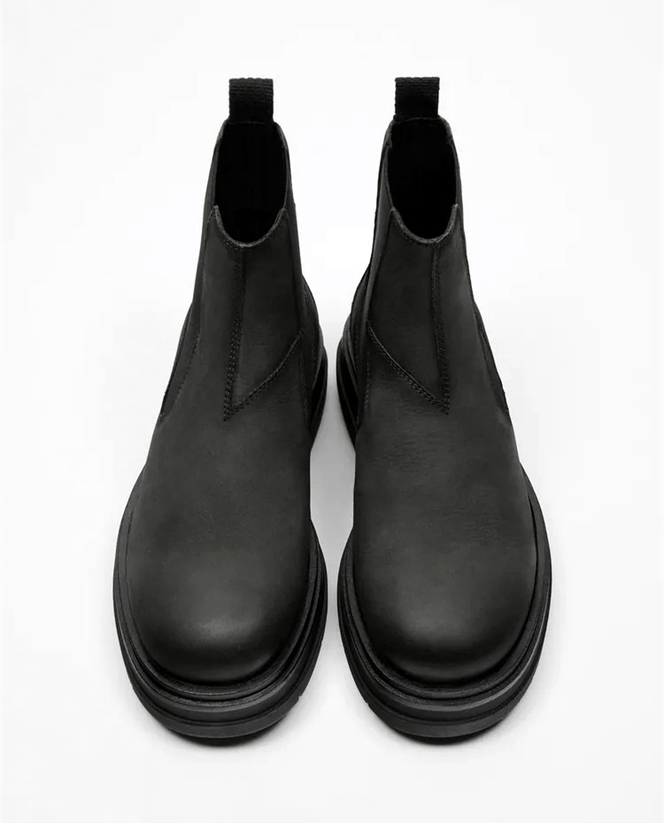AUTUMN WINTER MARTIN BOOTS LEATHER NEW MENS SHOES GREEN COWHIDE BRITISH STYLE CHELSEA BOOTS 12008820500