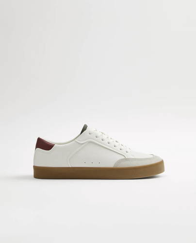 翊登白色复古板鞋运动休闲小白鞋