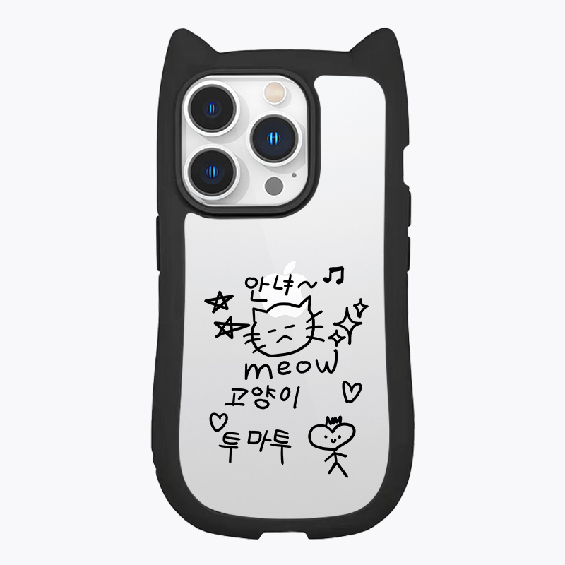 海浪公园【拍三免一】猫耳朵猫咪适用于iPhone15promax手机壳mate60华为p70pro