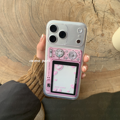 海浪公园【拍三免一】ccd古早相框精孔适用于苹果17PM手机壳tpu透明软壳硅胶三星s25至尊小米17pro华为