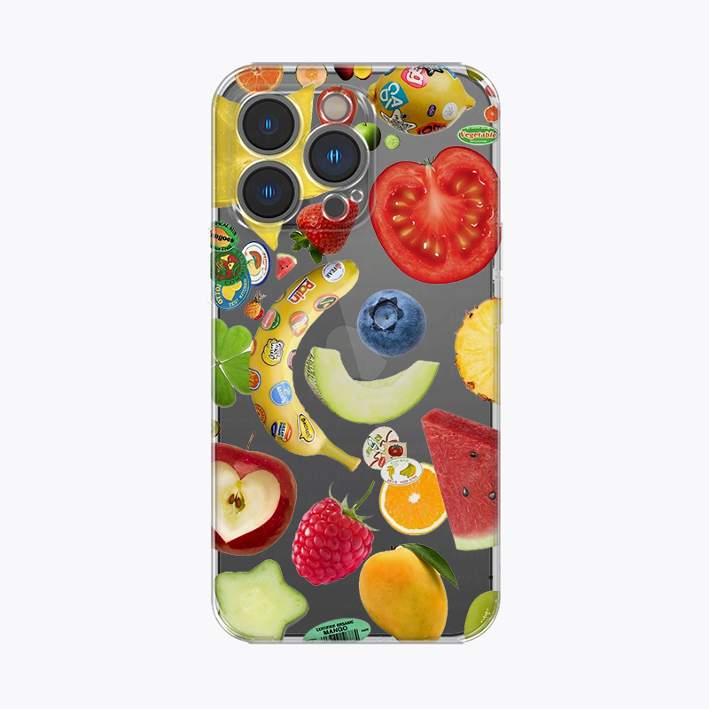海浪公园【拍三免一】水果ins番茄适用于iPhone17promax手机壳tpu透明软壳reno13三星s24小米15pro华为p70