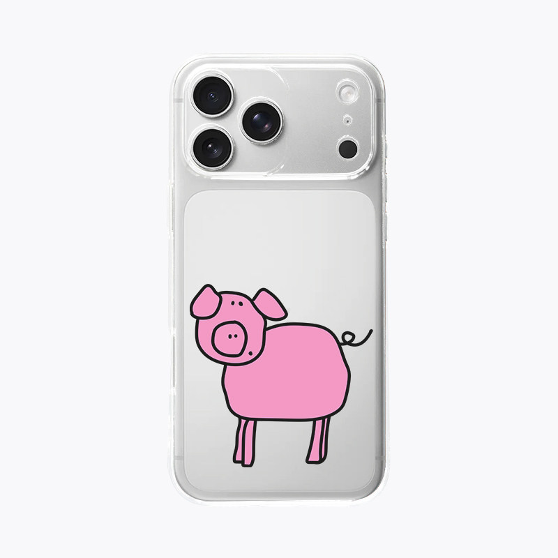 海浪公园【拍三免一】粉红小猪精孔适用于苹果17PM手机壳tpu透明软壳黑色硅胶三星s25至尊小米17pro华为,3C数码配件,手机保护套/壳,淘宝优惠券,粉丝福利购,淘宝优惠卷